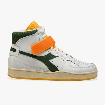 Diadora Mi Basket Mid Icona Biele / Zelene / Oranzove - Panske Tenisky